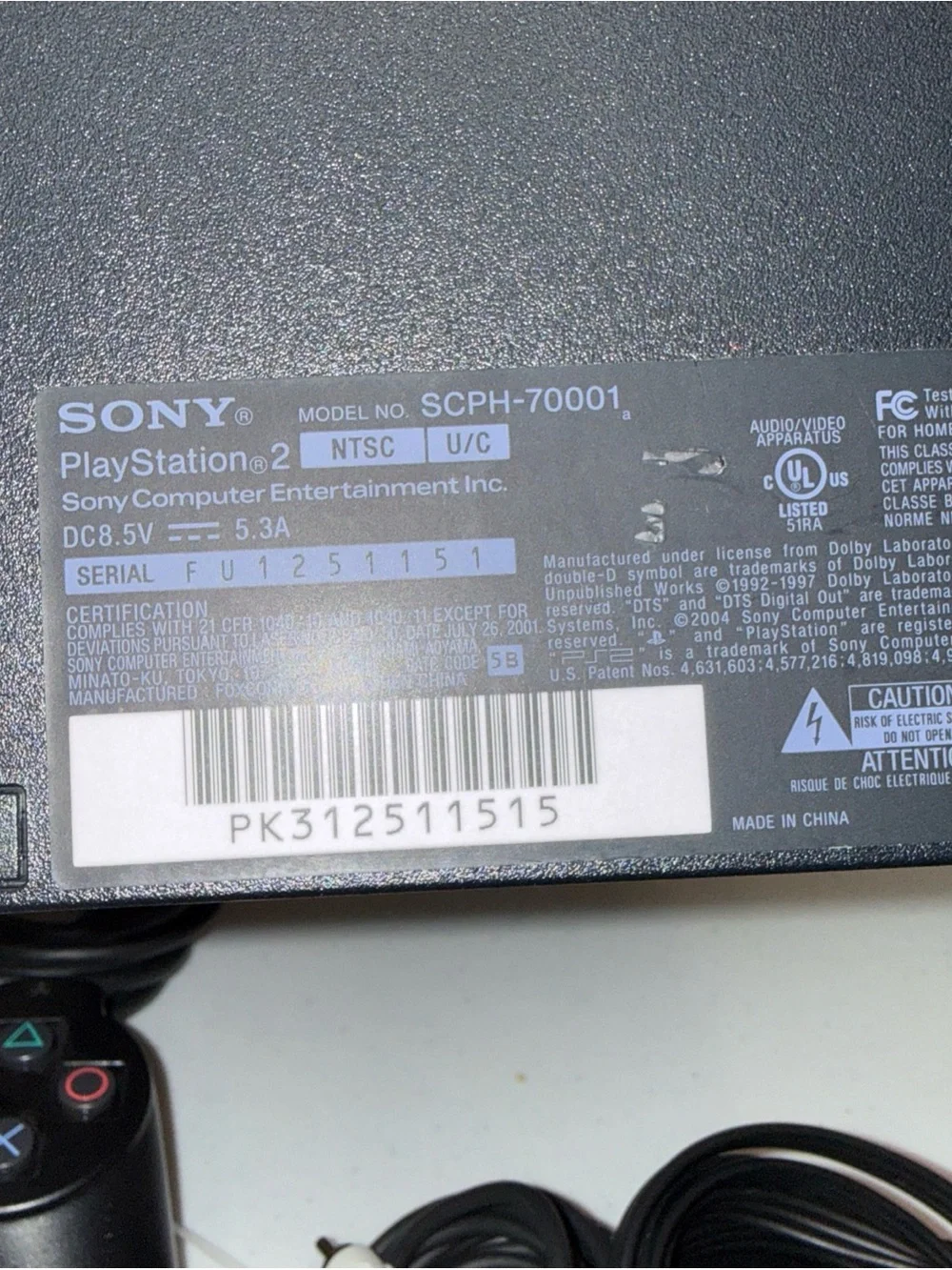 Sony PlayStation 2 Slim Console Bundle in Black with games and Controllers